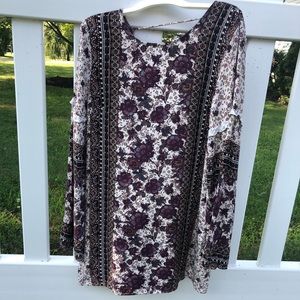 Boho bell sleeve dress🌞